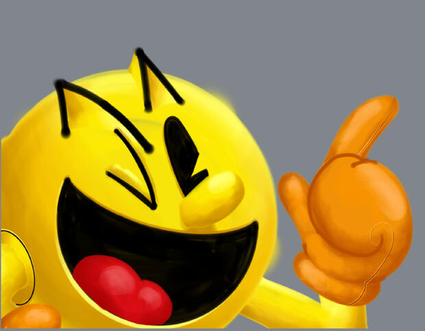 Pac-Man model by @bradleyisgone on Twitter, this render is currently my most popular art on Instagram